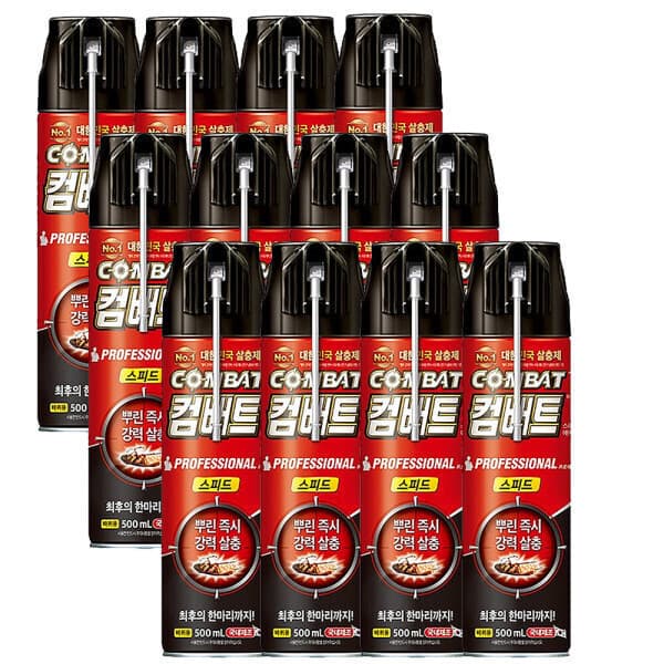 정원물류 바퀴벌레약 컴배트 스피드 에어졸 500mlX12개