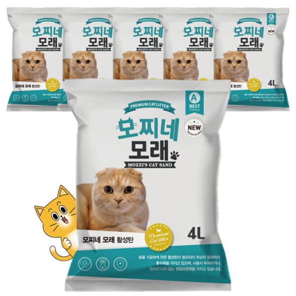 모찌네공식몰 모찌네모래 활성탄 4L x 6개 - 최저가 22,900원