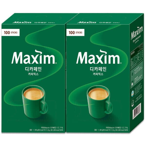 큐마트솔루션 디카페인 커피믹스 100T x2개