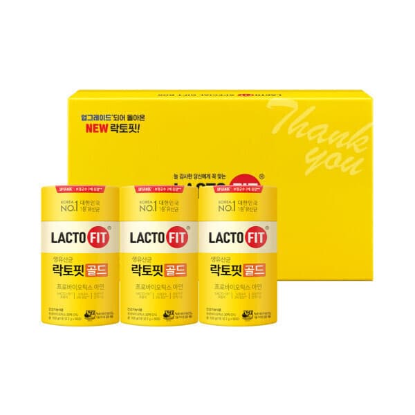 종근당건강스타배송 종근당건강 락토핏 골드 선물세트 100g 3개 + 쇼핑백