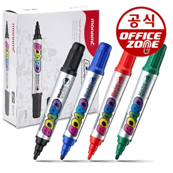오피스존(주) 모나미 보드마카 12자루 둥근촉 - 최저가 8,350원
