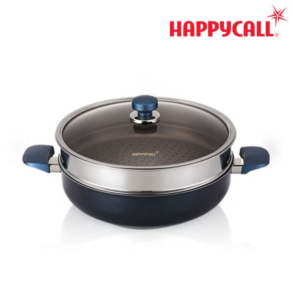 현대Hmall 본사직영 HC해피콜 클래식 다이아몬드파티웍 32cm 블루 뚜껑 찜기 세트 - 최저가 96,700원
