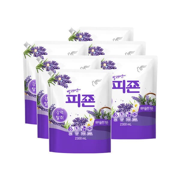 피죤-스타배송 피죤 섬유유연제 리필 2300ml 6개 바이올렛가든