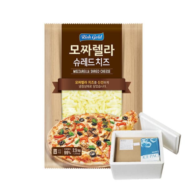 루야멘쇼핑몰 리치골드 슈레드 모짜렐라치즈 2.5kg