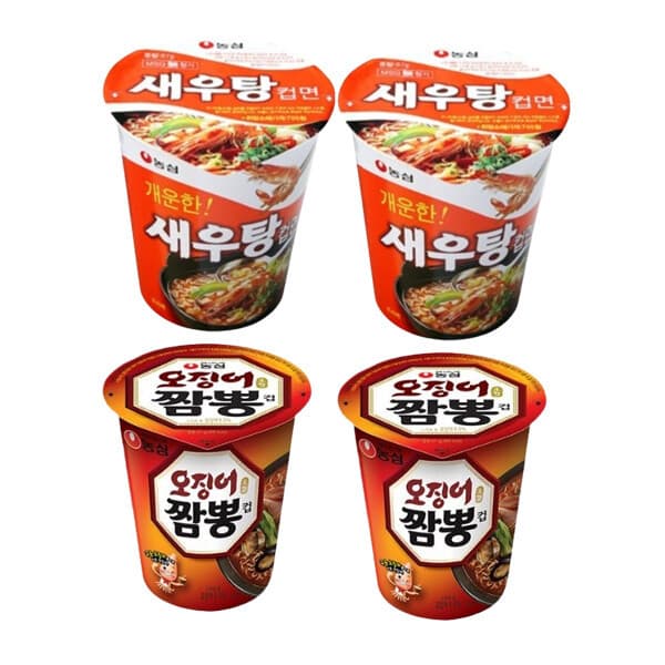 농심-스타배송 새우탕컵 12개 + 오징어짬뽕컵 12개