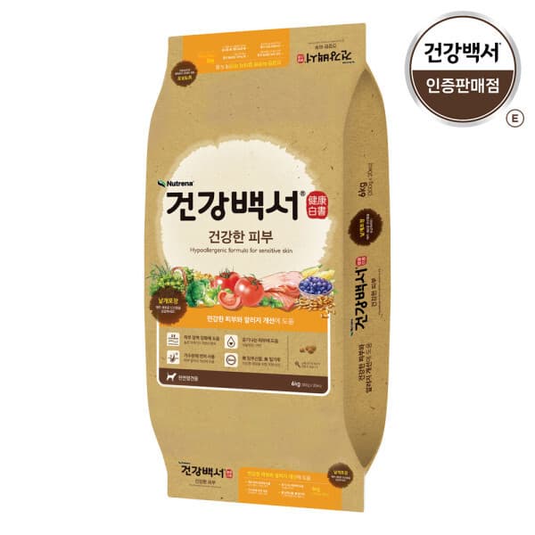 우리나라펫 뉴트리나 건강백서 건강한 피부 6kg 강아지사료