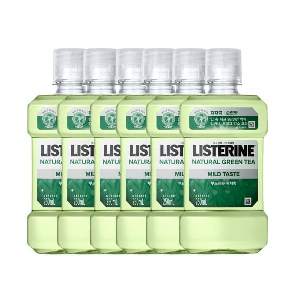켄뷰 리스테린 내추럴 그린티 250ml 6개