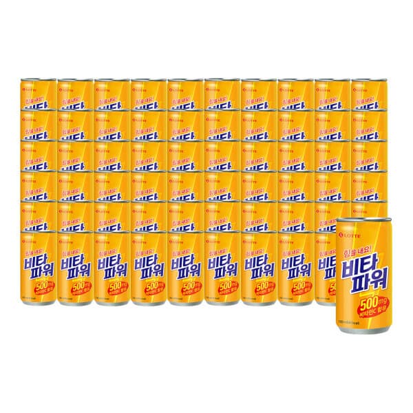 롯데칠성스타배송 마시는 비타민드링크 힘을내요 비타파워 180ml x 60캔