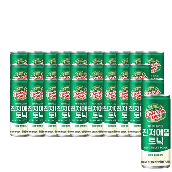 코카콜라-스타배송 캐나다 진저에일 토닉 250ml 30캔 - 최저가 20,400원