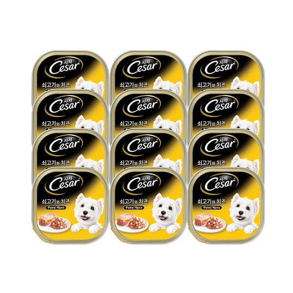 마즈코리아-스타배송 시저 쇠고기와 치즈 100g x12개 - 최저가 20,500원