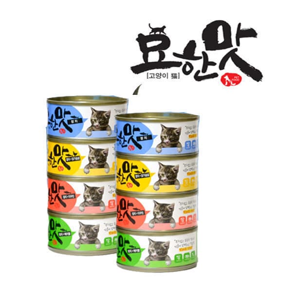 도그퀸 묘한맛캔 4종 80gx24개 1박스 고양이캔 - 최저가 15,800원