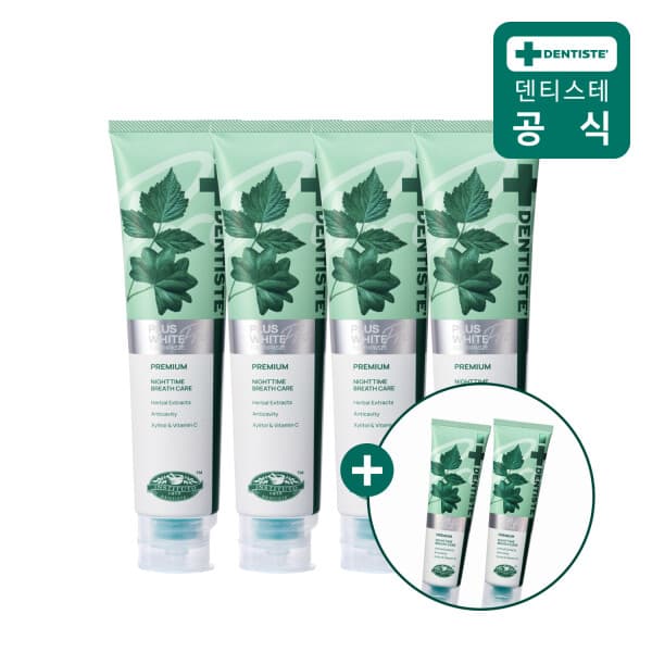 덴티스테 덴티스테 프리미엄 플러스화이트프로 치약 200g 4개 + 20g 2개