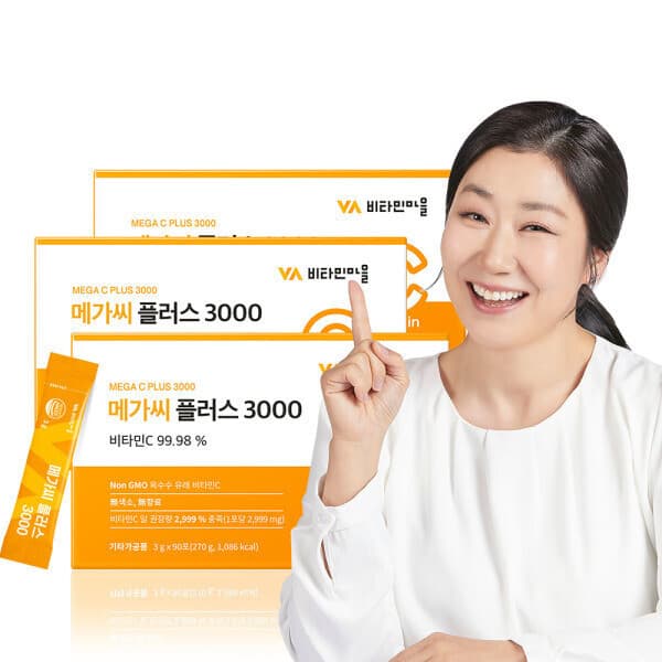 (주)비타민마을 메가씨 플러스 3000 비타민C 3박스