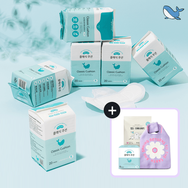 춤추는고래 대용량 생리대 날개형 롱 팬티라이너 20P X 6팩 120매