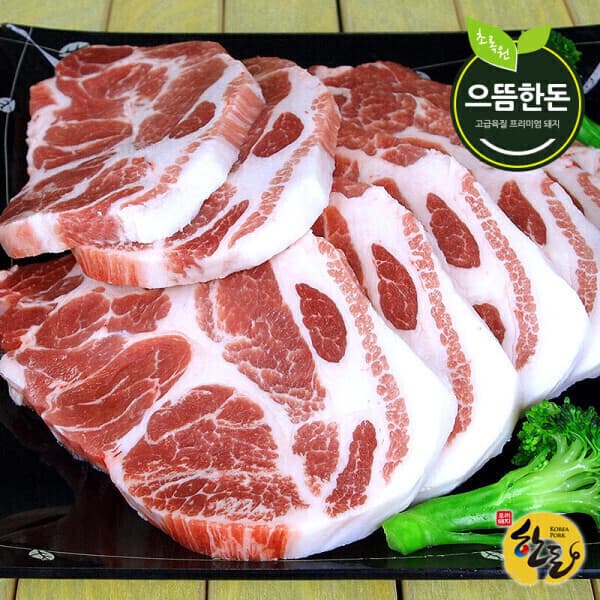 으뜸한돈 국내산 냉장 삼겹살+목살 1KG 택1 (500g+500g)