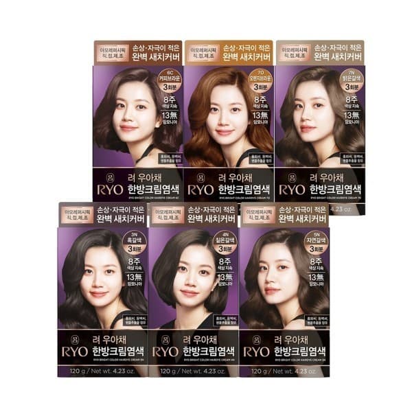 아모레퍼시픽바디헤어 려 우아채 영양새치염색 4개 (6컬러)