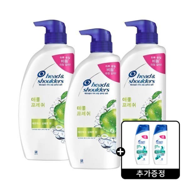 피앤지-스타배송 헤드앤숄더 애플 프레쉬 샴푸 850ml 3개