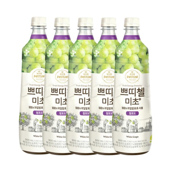 CJ제일제당-스타배송 쁘띠첼 미초 청포도 900ml 5개 - 최저가 30,000원