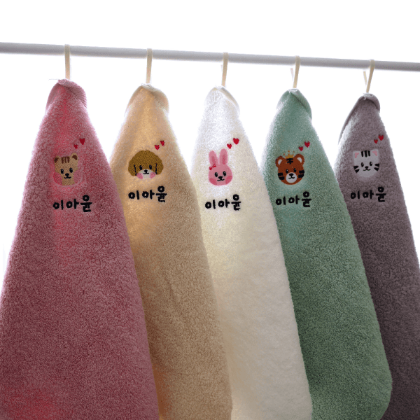 야자수샵 KC인증 이름자수 NEW 40수 코마사 어린이집수건 캐릭터 5매 - 최저가 22,500원