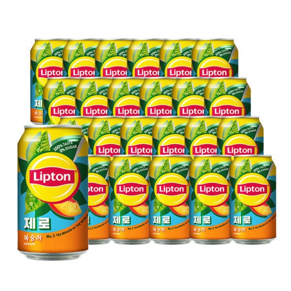 롯데칠성스타배송 립톤 아이스티 복숭아맛 제로 355ml 24캔