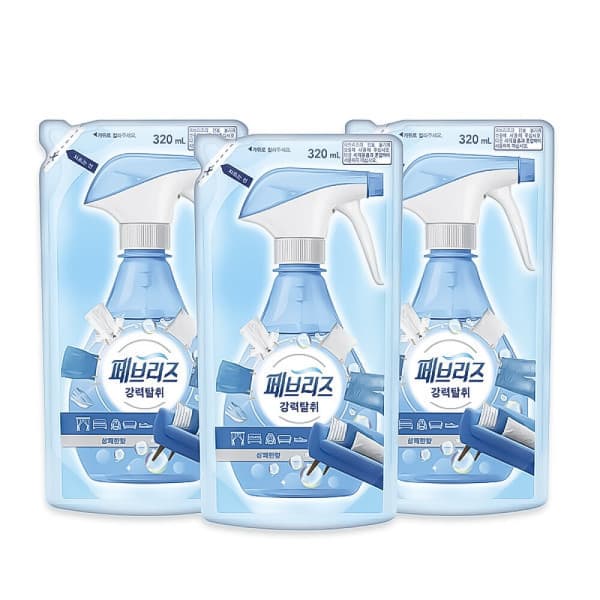 피앤지-스타배송 페브리즈 섬유탈취제 강력탈취 상쾌한 향 리필 320ml 3개