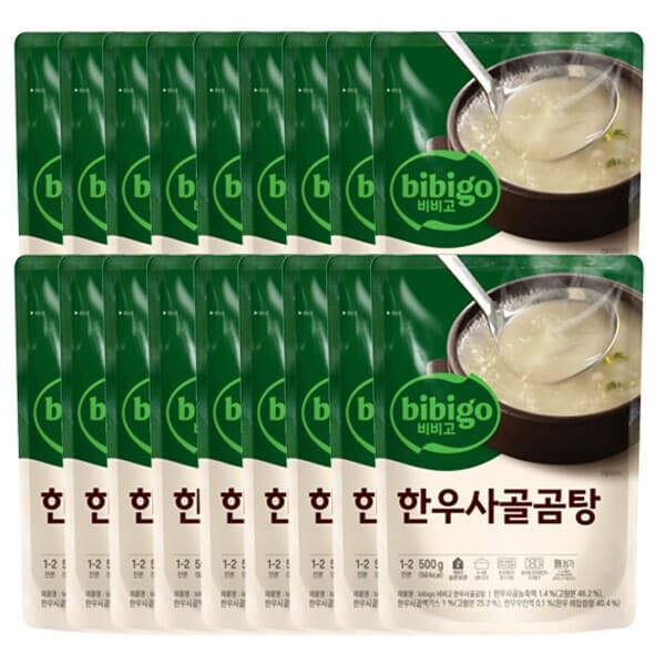 CJ제일제당-스타배송 비비고 한우사골곰탕 500g 18개 - 최저가 37,000원
