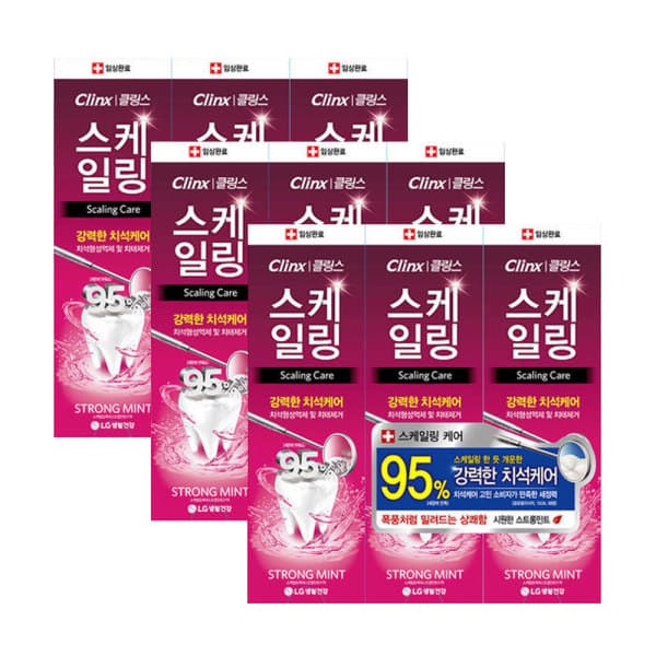 LG생활건강-스타배송 클링스 스케일링케어 스트롱민트 100g 3개