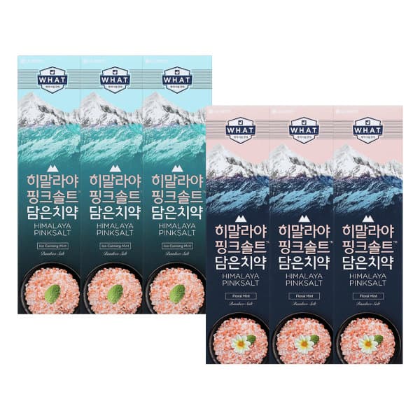 LG생활건강-스타배송 페리오 히말라야 핑크솔트 치약 100g 6개 (아이스카밍3개+플로럴민트3개) - 최저가 18,200원