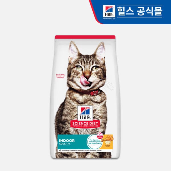 힐스코리아공식대리점 힐스 고양이 어덜트 7+ 인도어 치킨 1.6kg - 최저가 42,000원