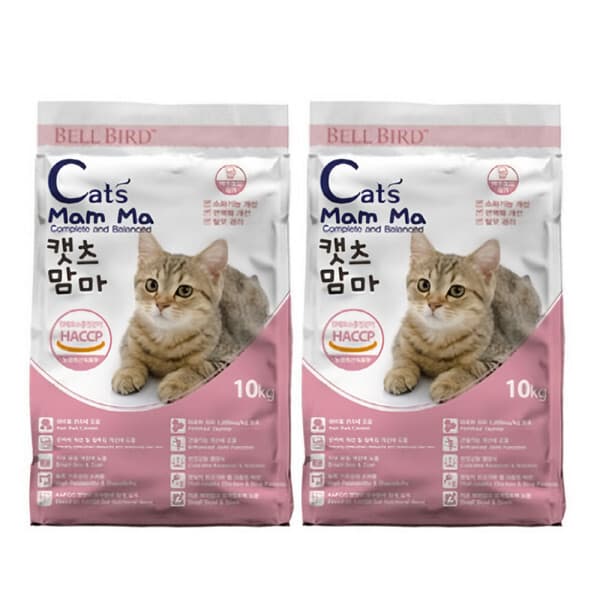 펫클럽 펫클럽 벨버드 캣츠맘마 고양이 전연령 사료 20kg (10kg 2개) - 최저가 39,900원