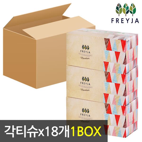 로뎀나무3 프레이야 프리미엄 각티슈 250매 18개