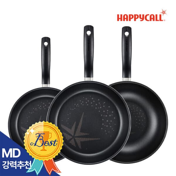 해피콜공식인증판매점 해피콜 올 뉴 컴포트 다이아몬드 IH 인덕션 후라이팬 3종 세트