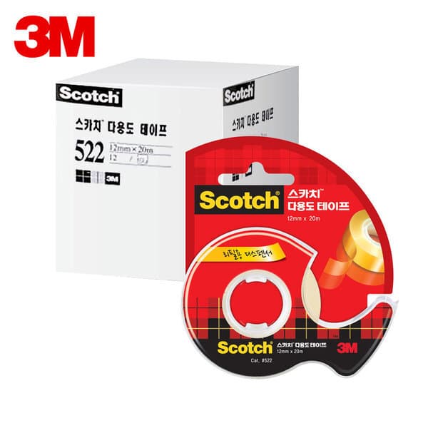 오케이준 3M 스카치 583D 다용도 테이프 18mm x 30m 12개입