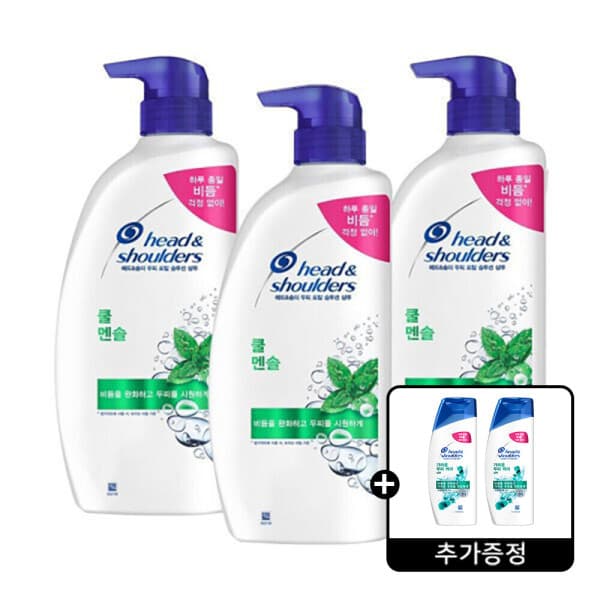피앤지-스타배송 헤드앤숄더 쿨멘솔 샴푸 850ml 3개 - 최저가 32,900원