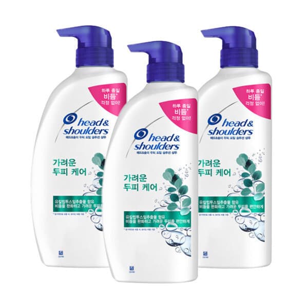 피앤지-스타배송 헤드앤숄더 가려운 두피케어 샴푸 850ml 3개