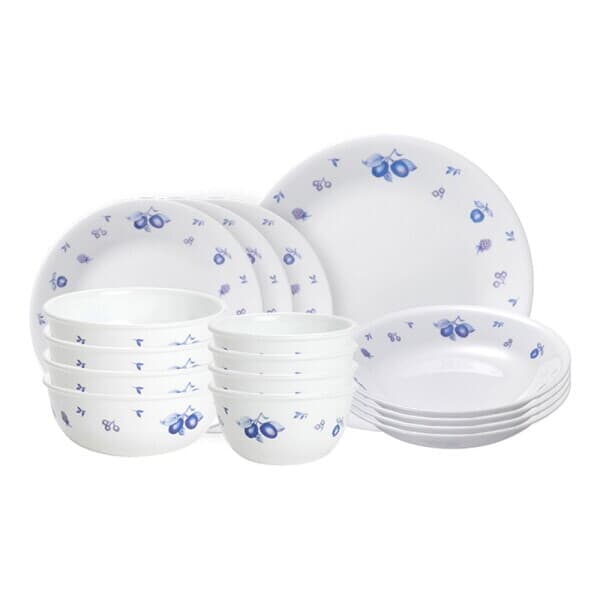 대구백화점 코렐(Corelle) 블루베리 4인세트 16p