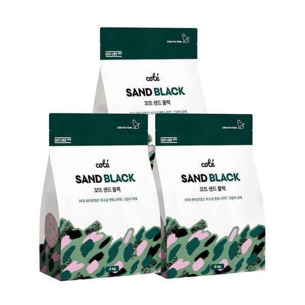 브랜드시터 꼬뜨 샌드 벤토나이트 블랙 고양이 모래 6kg x 3개 - 최저가 41,900원