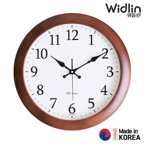 에스엠이노트론 벽시계 무소음 원형 원목 모던 - 최저가 39,750원