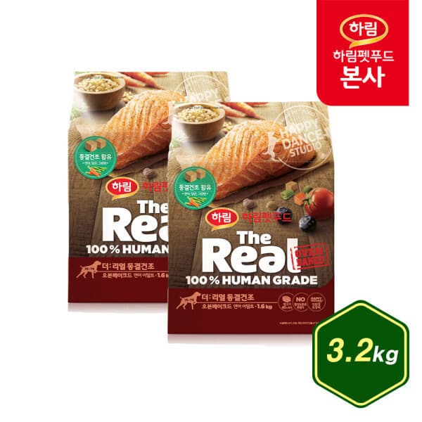 하림펫푸드 더리얼 동결건조 오븐베이크드 연어 어덜트 3.2kg - 최저가 94,500원