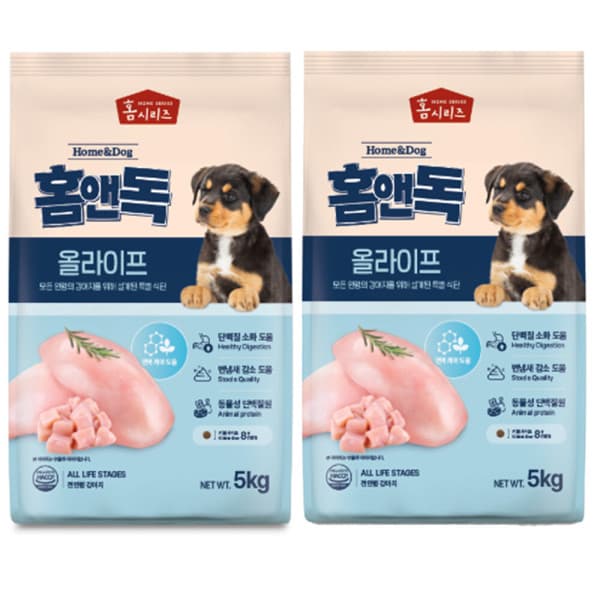 고고디씨몰 대한사료 홈앤독 전연령 5kg x 2개 - 최저가 27,500원