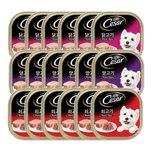 마즈코리아-스타배송 베스트 3종 100gX18개 (1BOX) 쇠고기6입+닭고기6입+양고기6입 - 최저가 29,800원