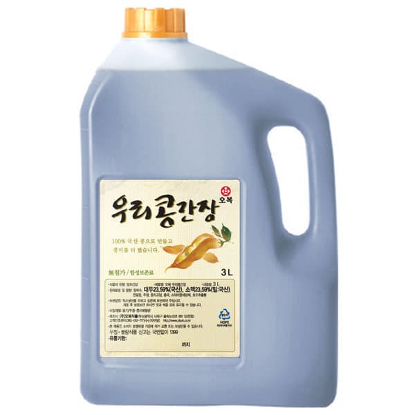 올리빙몰 오복식품 국산 우리콩 간장 3L - 최저가 26,510원