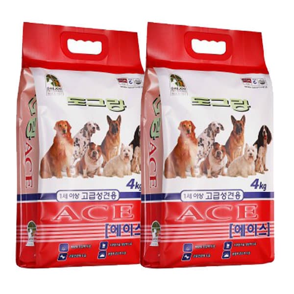 고고디씨몰 대주산업 에이스 리필 4kg x 2개 고급성견용