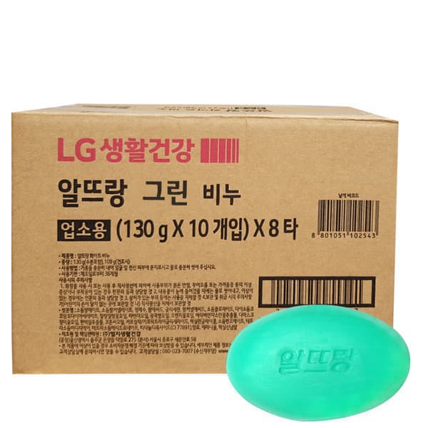 모두의온샘 알뜨랑 그린 130g 80개 세수비누