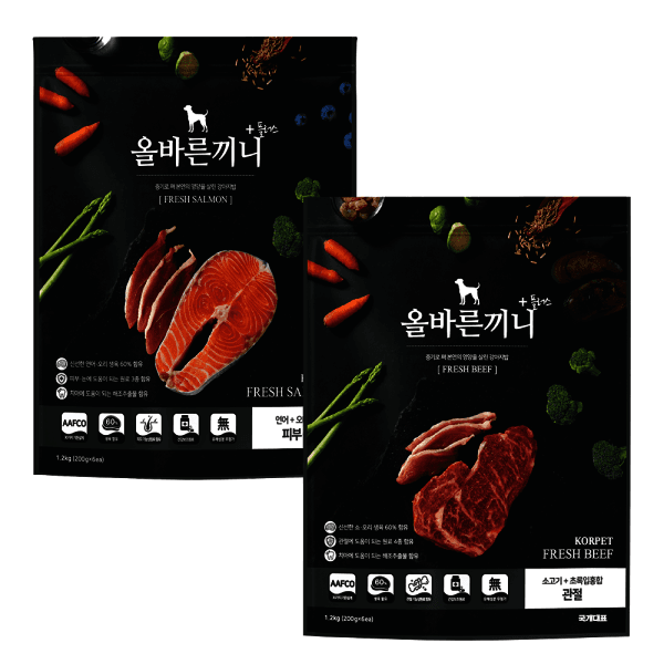 국개대표 올바른끼니 2종세트 소고기 연어 - 최저가 57,000원