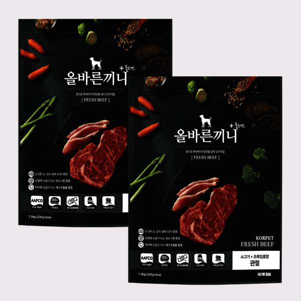 국개대표 올바른끼니 소고기초록입홍합 2개 묶음