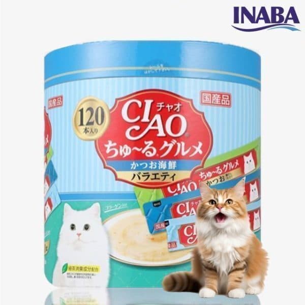 청춘개밥 이나바 챠오츄르 가다랑어 해산물 120p SC-212