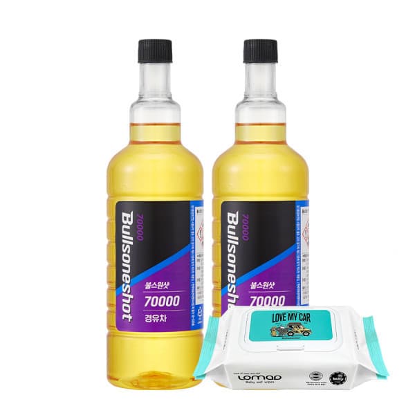 불스원스타배송 불스원샷 500ml 2개입 2종택1(휘/경) +포돌이 물티슈(70매)