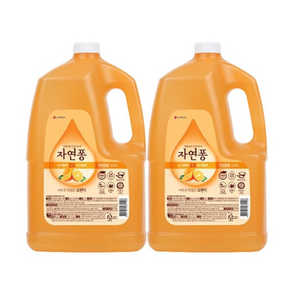 LG생활건강-스타배송 자연퐁 주방세제 오렌지 3.04L 2개 - 최저가 21,100원