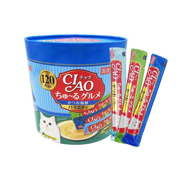 우다다냥이 이나바 챠오츄르 14g 120개입 가다랑어+해산물 믹스 - 최저가 60,500원